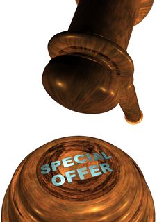 Gavel With SPECIAL OFFER Royalty Free Stock Photography Gavel With SPECIAL OFFER Royalty Free Stock Photography
