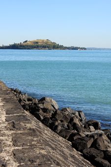 Sea Wall And Harbour Stock Photo Sea Wall And Harbour Stock Photo