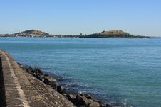 Sea Wall And Harbour Stock Photo Sea Wall And Harbour Stock Photo