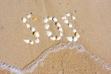 SOS In Sand Stock Image SOS In Sand Stock Image