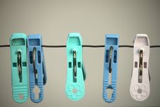 Clothes Pins Stock Photography