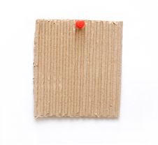 Cardboard On Pin Royalty Free Stock Images Cardboard On Pin Royalty Free Stock Images