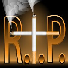 Smoking Kills-R.I.P. Royalty Free Stock Photo