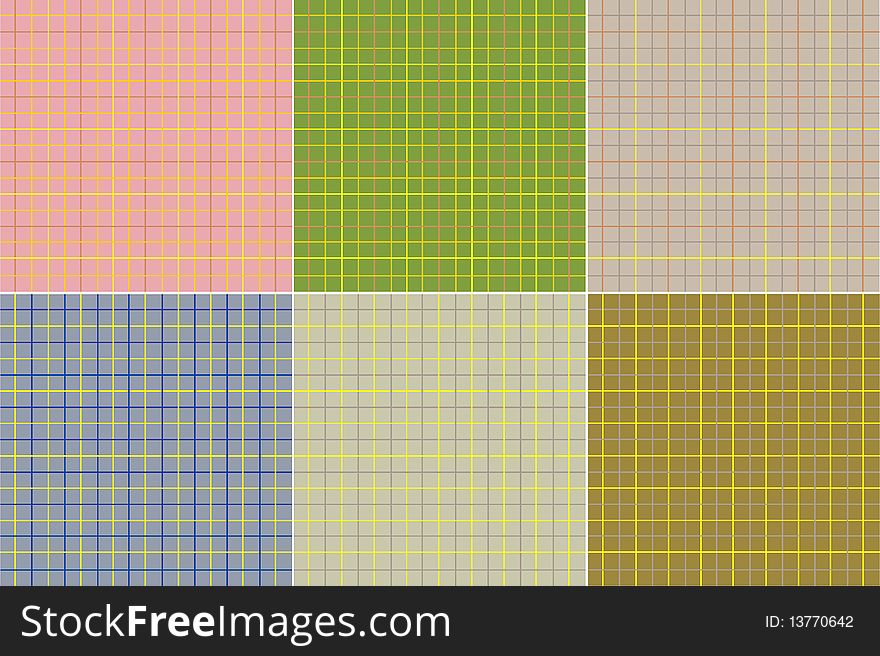 Six backgrounds in the cage of different colors and tints. Six backgrounds in the cage of different colors and tints