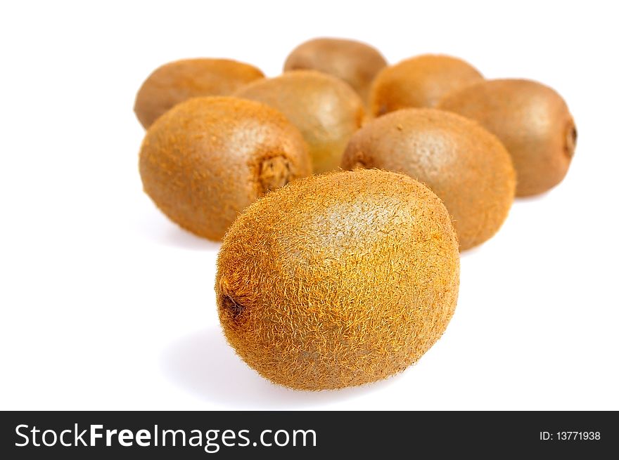 Brown Kiwi Fruit Isolated