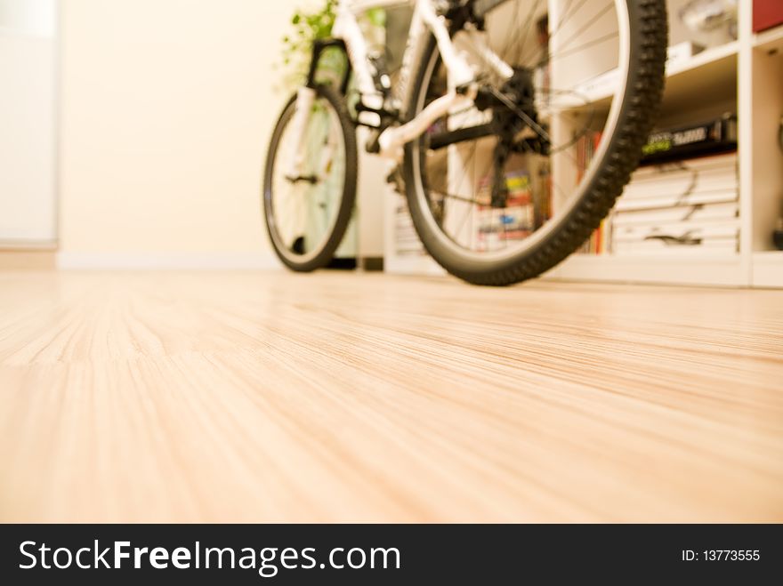 Abstract Home Interior - Domestic Room with a Bicycle