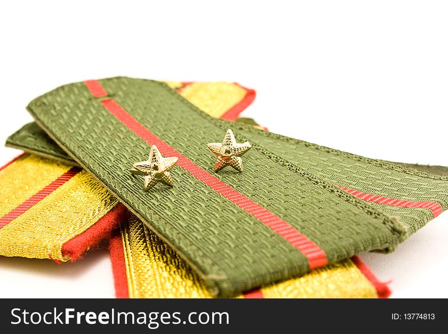 Military accessories. Military star. Festive accessories.