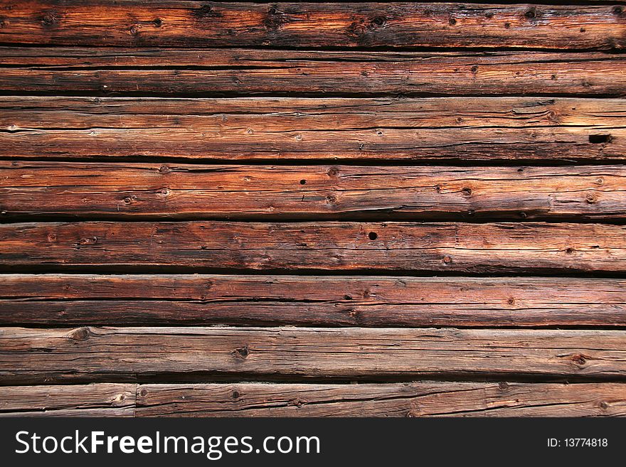 Closeup view of a wooden wall. Closeup view of a wooden wall
