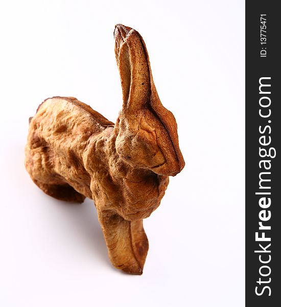 Bunny made of baked pastry. Bunny made of baked pastry