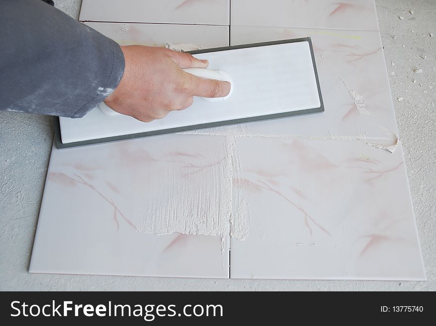 Do-it-yourself tile installation. Do-it-yourself tile installation.