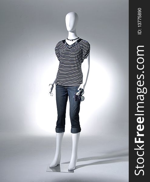 Fashion clothing on  a mannequin