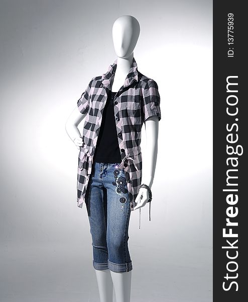 Fashion clothing with sunglass on mannequin