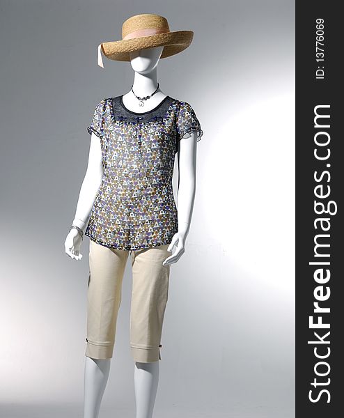 Fashion dress on mannequin isolated. Fashion dress on mannequin isolated