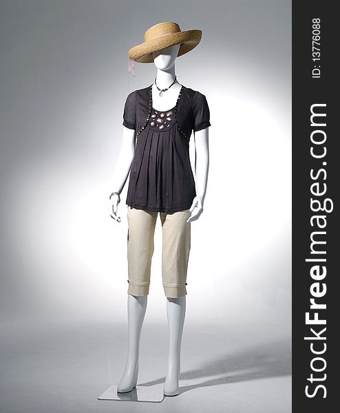 Fashion dress on mannequin isolated. Fashion dress on mannequin isolated