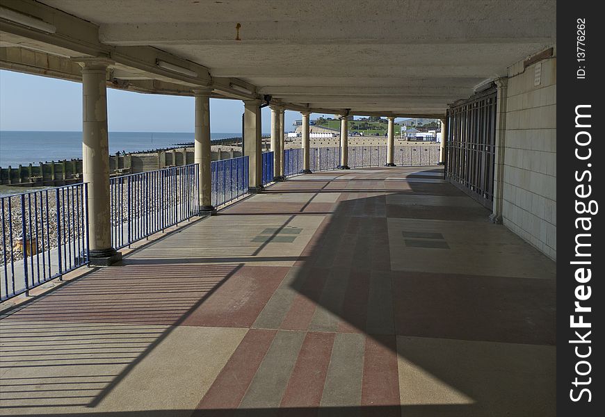 Eastbourne seafront and bandstand walk