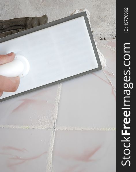 Do-it-yourself tile installation. Do-it-yourself tile installation