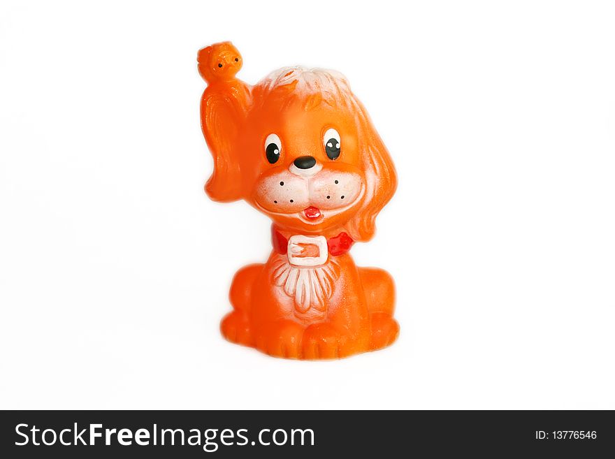 Rubber toy on a white background