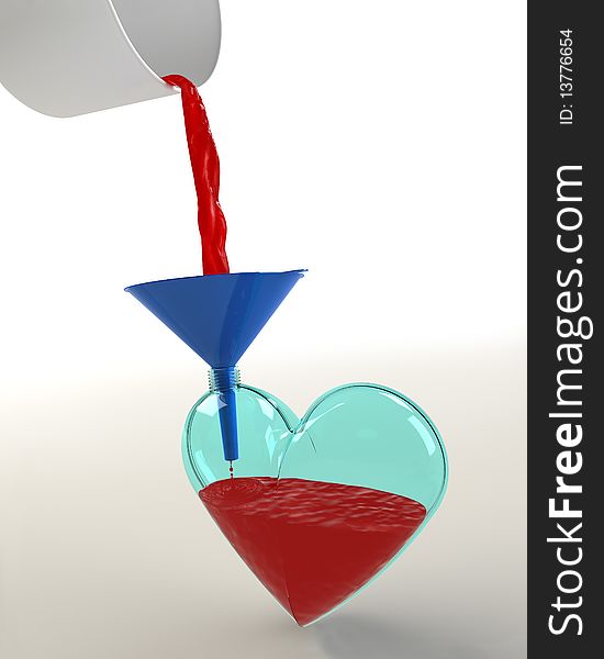 Fill the heart. Save someone's life. computer generated three dimensional concept. Fill the heart. Save someone's life. computer generated three dimensional concept