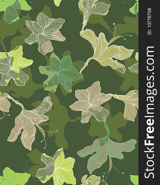 Seamless floral background. Easy to edit vector image.