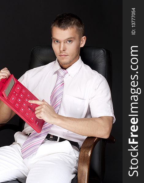 Businessman With Calculator