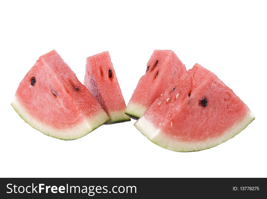 Juicy and sweet water melon slices for dessert. Juicy and sweet water melon slices for dessert.