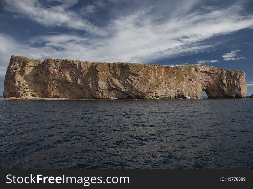 In Gaspesie, in the province of Quebec, Canada, Tthe Rocher PercÃ©