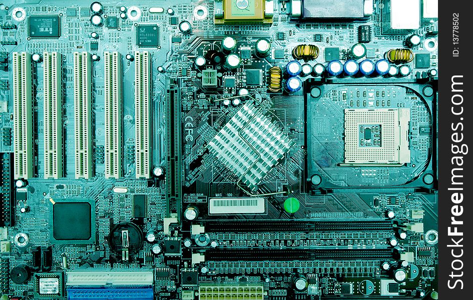 Close up mother board background