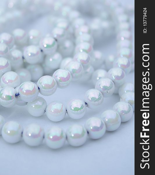 Beauty pearls in white background