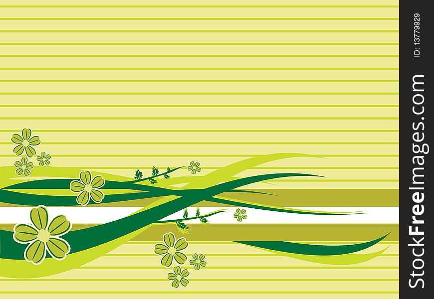 Vector illustration of a floral background. Vector illustration of a floral background