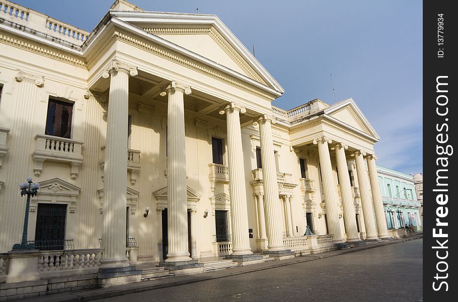 Classical architecture surrounding the Central Park of Santa Clara, Cuba (I). Classical architecture surrounding the Central Park of Santa Clara, Cuba (I)