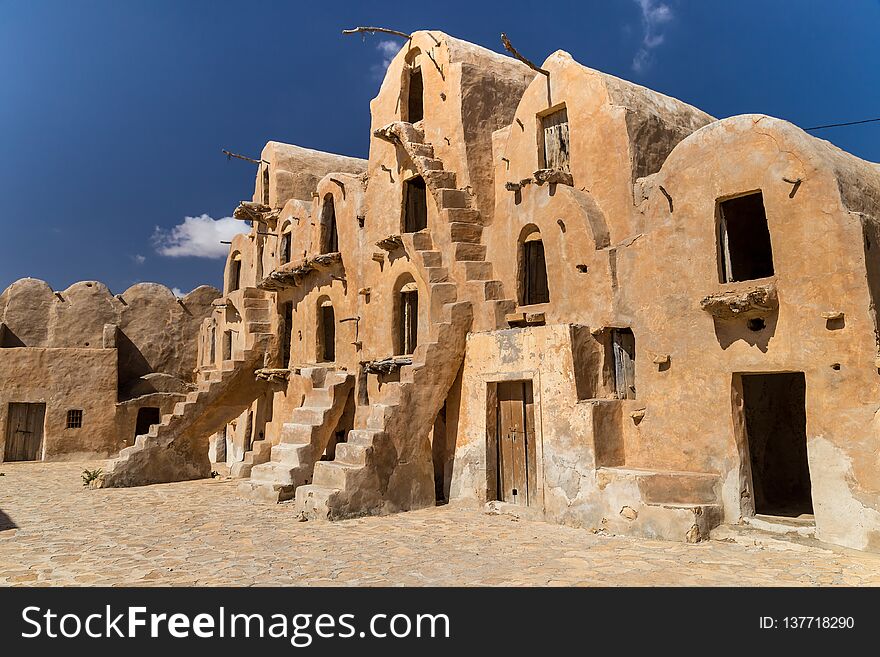 Granaries Of A Berber Fortified Village, Known As Ksar. Ksar Ouled Soltane, Tunisia