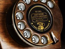 Vintage Telephone And Old Style Connection Royalty Free Stock Photo