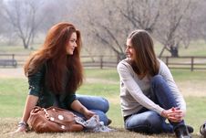 Two Young Women Royalty Free Stock Photo Two Young Women Royalty Free Stock Photo