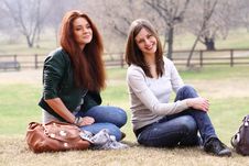 Two Young Women Royalty Free Stock Images Two Young Women Royalty Free Stock Images