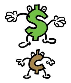 Dollar And Cent Signs Royalty Free Stock Photography Dollar And Cent Signs Royalty Free Stock Photography
