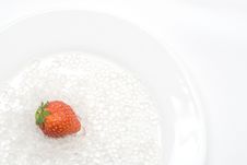 Strawberry On The Plate Stock Photography