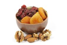 Cranberries And Apricots In A Bowl Royalty Free Stock Image Cranberries And Apricots In A Bowl Royalty Free Stock Image