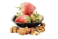 Frozen Strawberries And Nuts Stock Image Frozen Strawberries And Nuts Stock Image