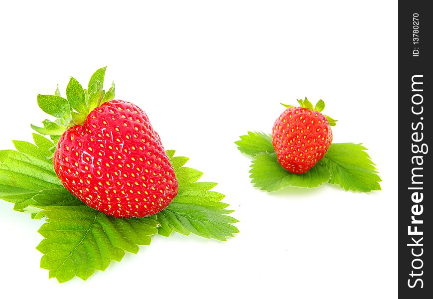 Fresh and juicy strawberry isolated on white. Fresh and juicy strawberry isolated on white