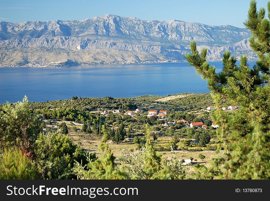 Spectacular view on Bracki channel, Croatia