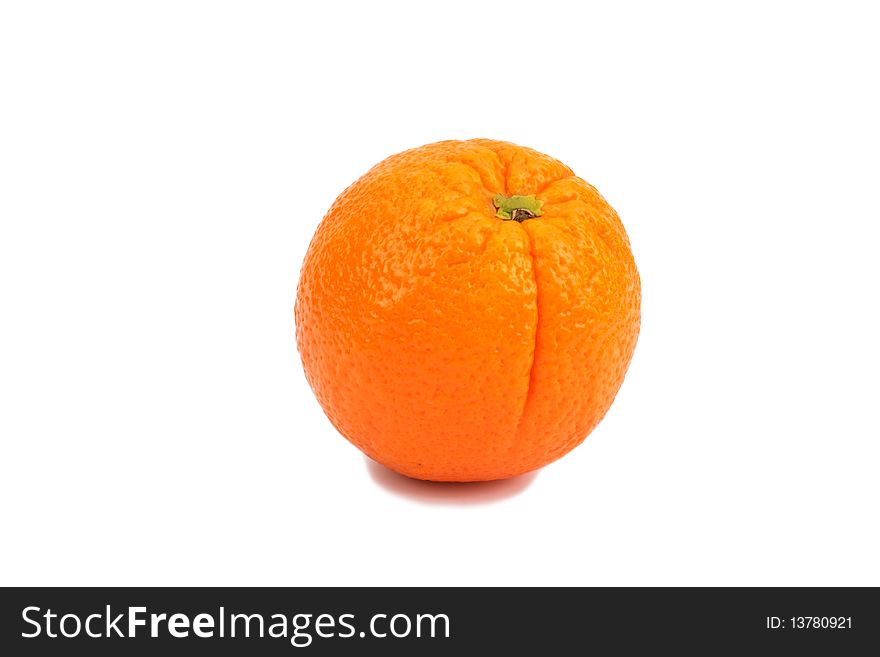 Bright juicy oranges isolated on white background