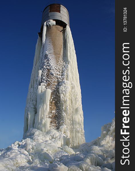 Ice-covered Water Tower