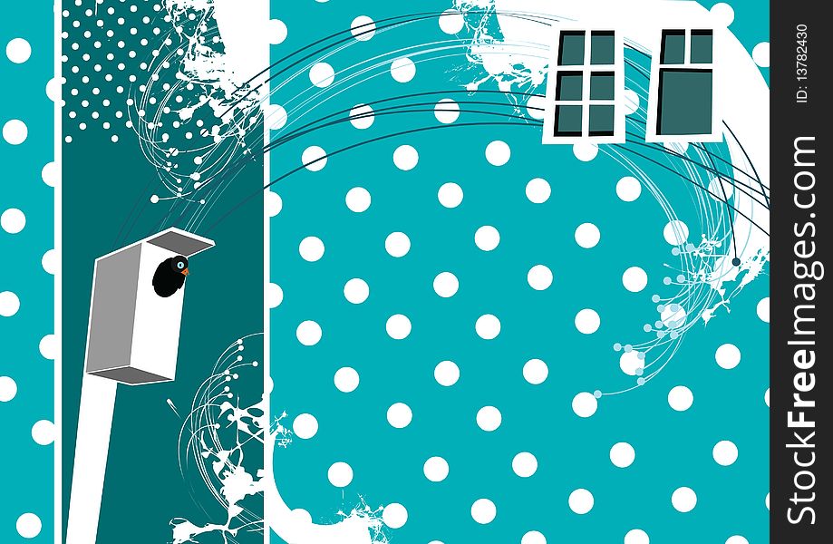 Bright wall-paper a template with..illustration