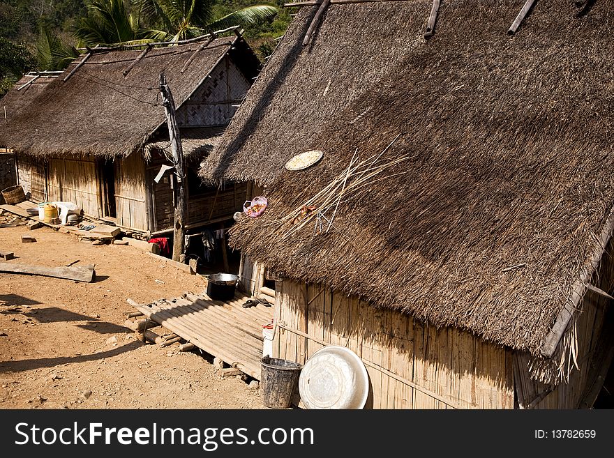 The Small Village in Laos. The Small Village in Laos