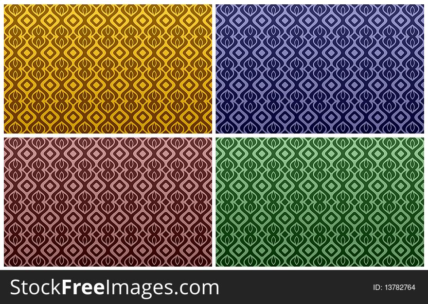 Four Patterned Backgrounds.