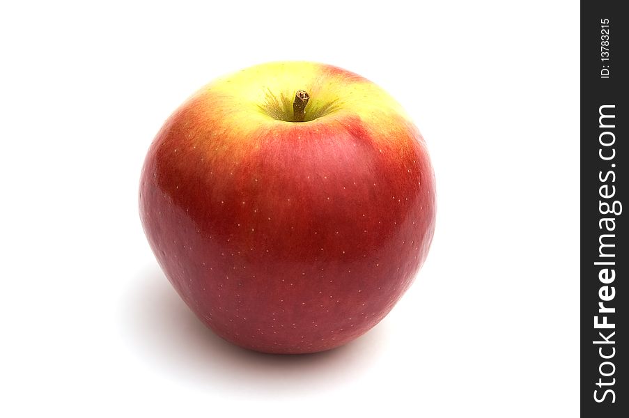 The image of red apple isolated on white