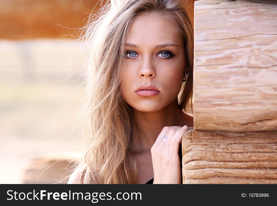 Closeup portrait of a beautiful young woman