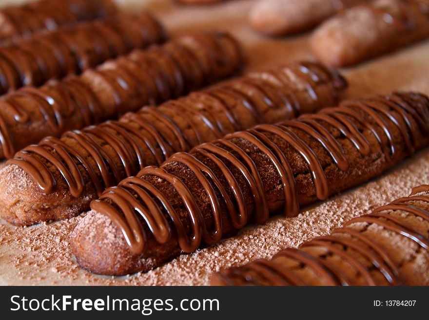 Chocolate cookies with cocoa and almond flour