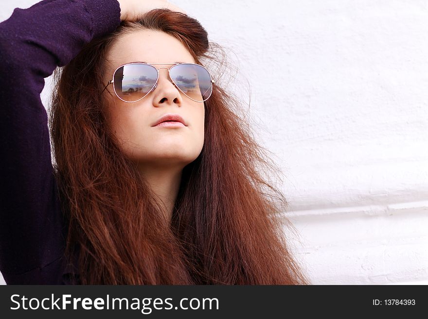 Closeup portrait of a beautiful young woman