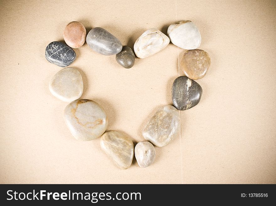 Heart shape made from stone. Heart shape made from stone